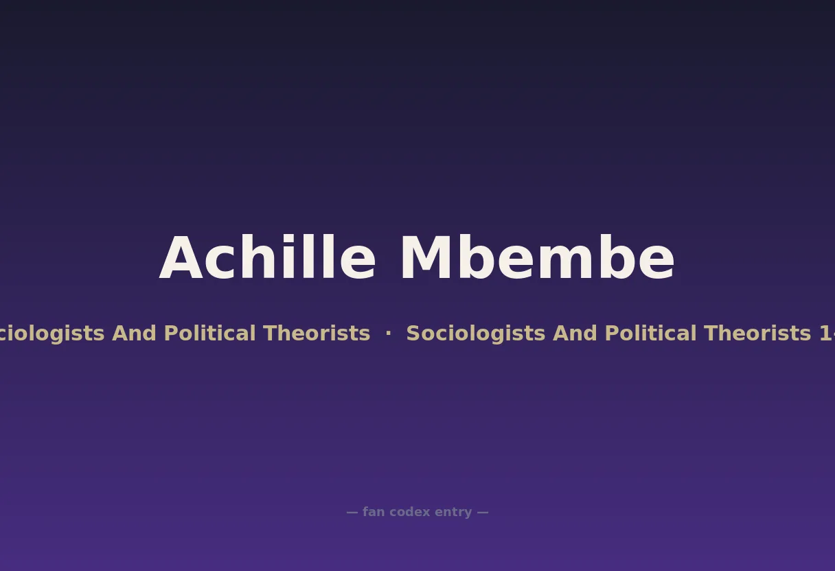 Achille Mbembe